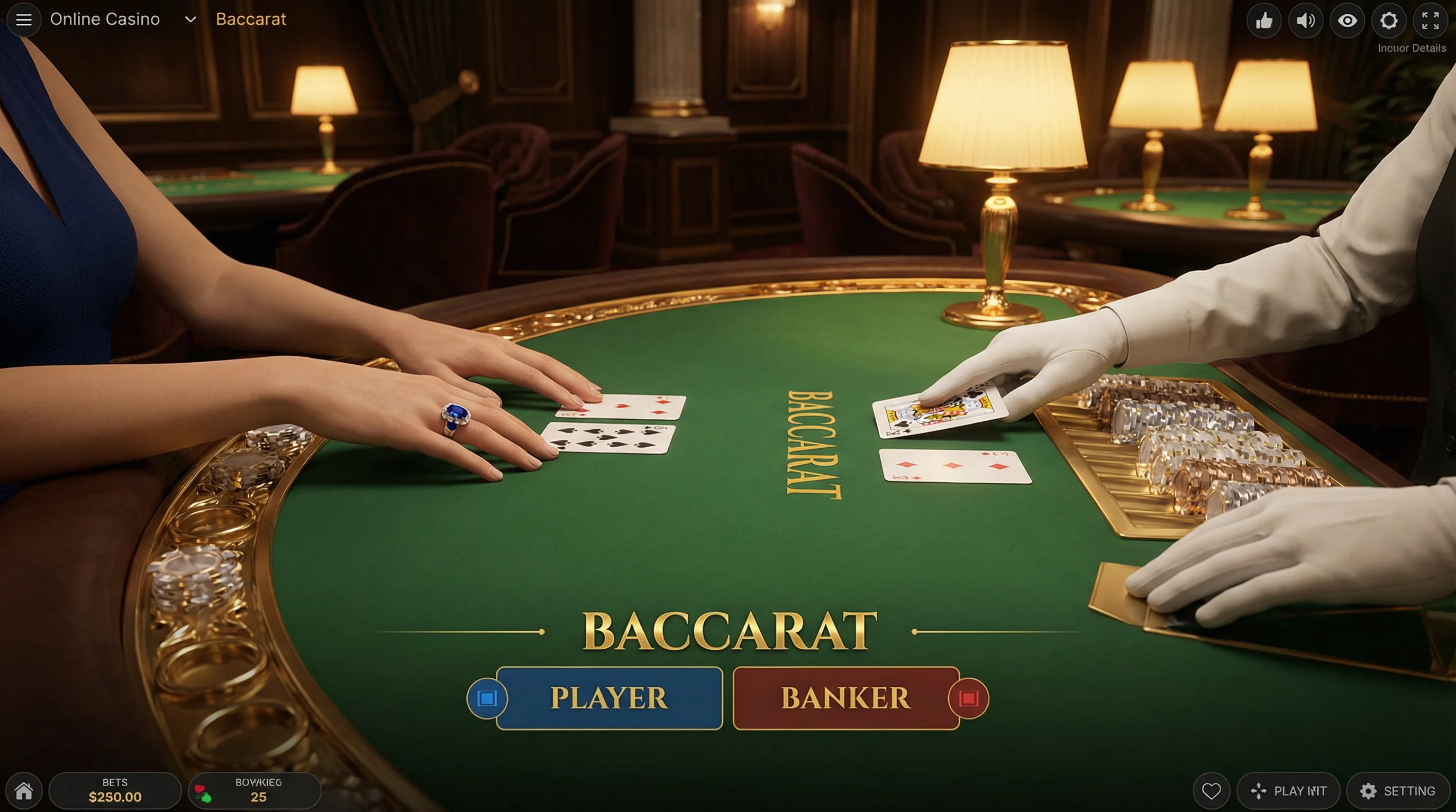 金沙娱乐城真人百家乐荷官发牌实景